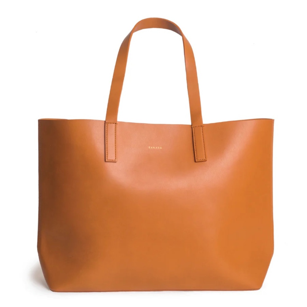 SAMARA Brown Leather Tote Bag